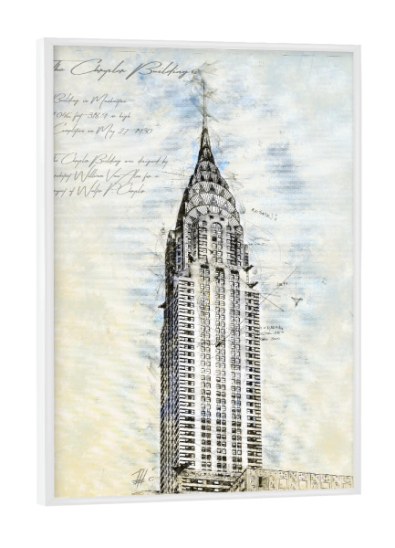 Poster mit weißem Rahmen "Chrysler Building, New York" artboxONE - Städte / New York,Architektur