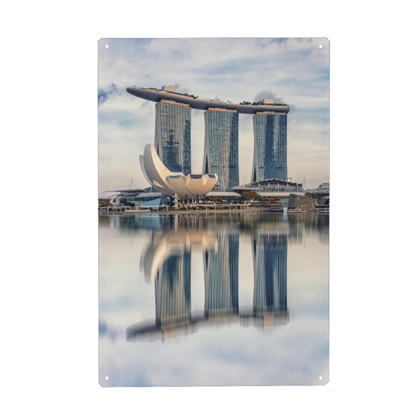 Metall Poster "Singapore landmark" artboxONE - Städte,Reise,Architektur,Reise / Asien,Städte / Singapur