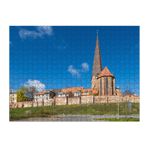 Puzzle Ravensburger "Petrikirche und Stadtmauer" artboxONE - Reise,Architektur,Städte / Weitere