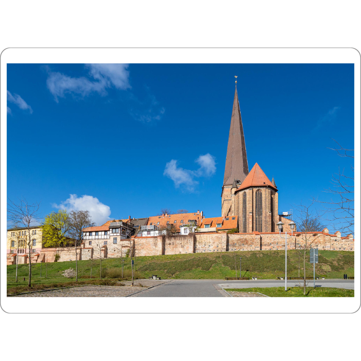 Tischset "Petrikirche und Stadtmauer" artboxONE - Reise,Architektur,Städte / Weitere