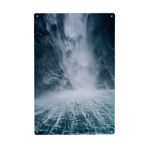 Holzbild "Milford Sound, Neuseeland" artboxONE - Natur,Reise - Wasser,Kraft,Milford,Sound,Neuseeland,Reise,Natur,Wasserkraft,Ozean,Meer,Nature,Water