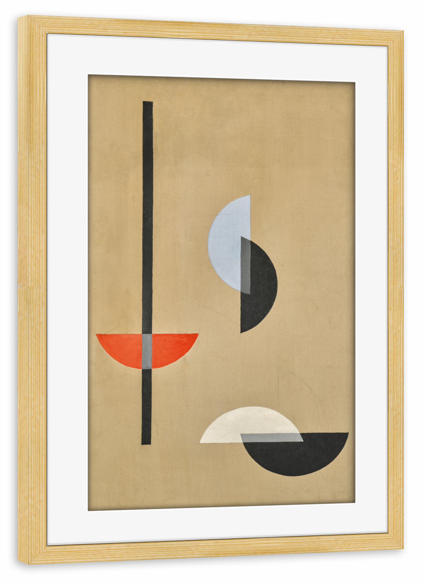 Poster mit Rahmen kiefer "Segmente von Maholy-Nagy" artboxONE - Abstrakt,Geometrie