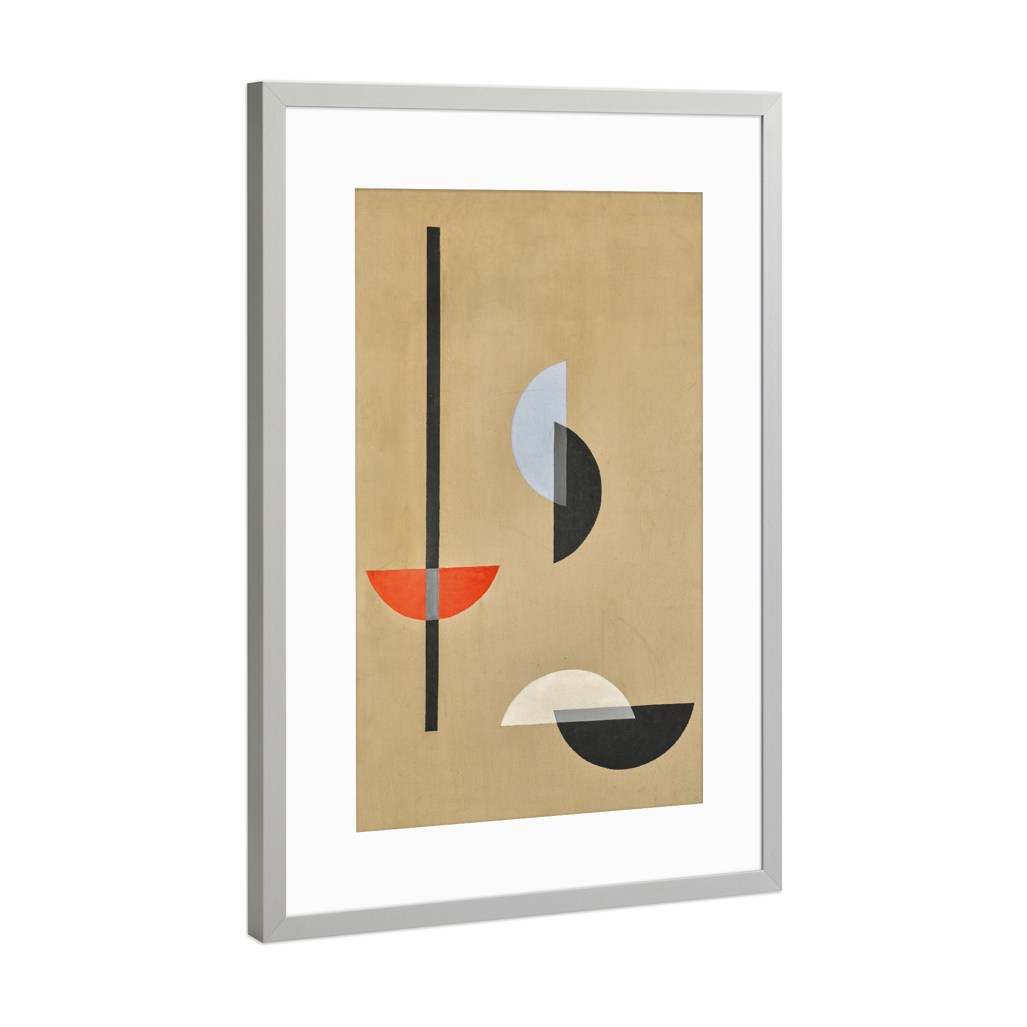 Poster mit Rahmen Silber "Segmente von Maholy-Nagy" artboxONE - Abstrakt,Geometrie