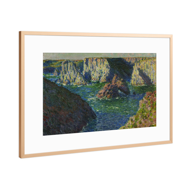 Poster mit Rahmen Kupfer "Les Rochers de Belle-Ile" artboxONE - Natur,Reise