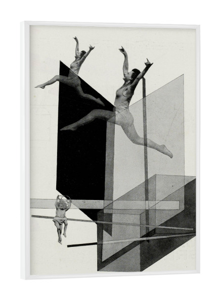 Poster mit weißem Rahmen "Menschmechanik von Nagy" artboxONE - Abstrakt,Menschen,Geometrie