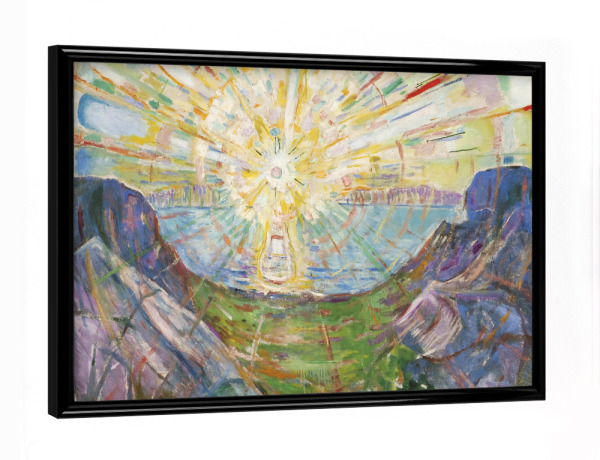 Poster mit schwarzem Rahmen "Die Sonne von Edvard Munch" artboxONE - Natur,Reise