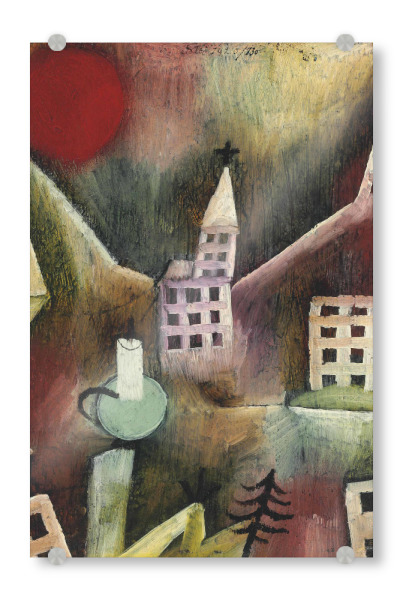 Acrylglasbild "Zerstörtes Dorf von Paul Klee" artboxONE - Abstrakt,Architektur,Geometrie