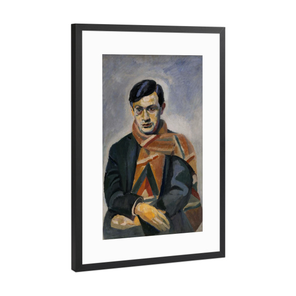 Poster mit Rahmen Schwarz (Metallic) "Porträt von Tristan Tzara" artboxONE - Menschen,Männer