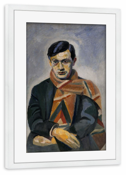 Poster mit Rahmen weiß "Porträt von Tristan Tzara" artboxONE - Menschen,Männer