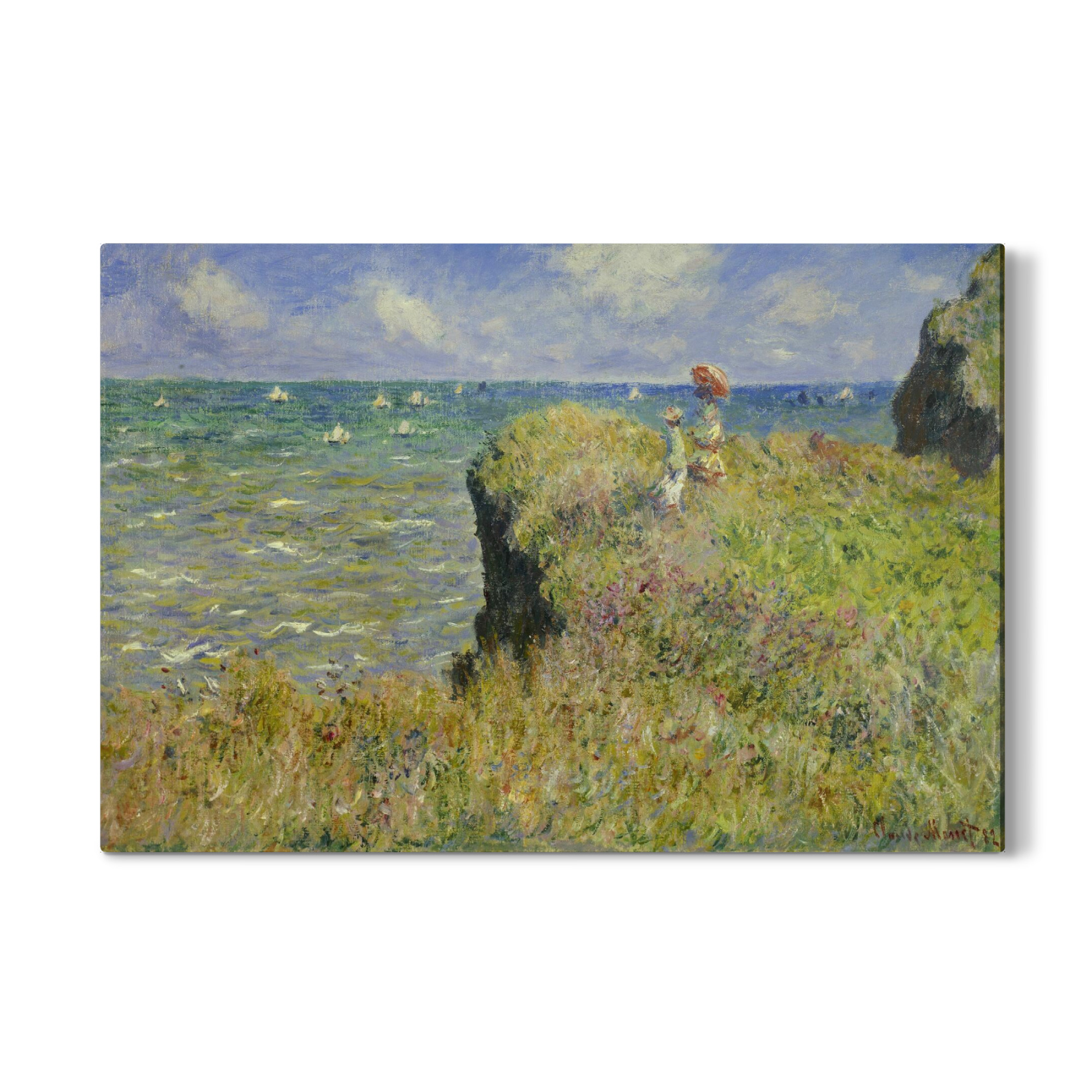 Galerie-Print "Klippenwanderung in Pourville" 75x50 cm artboxONE