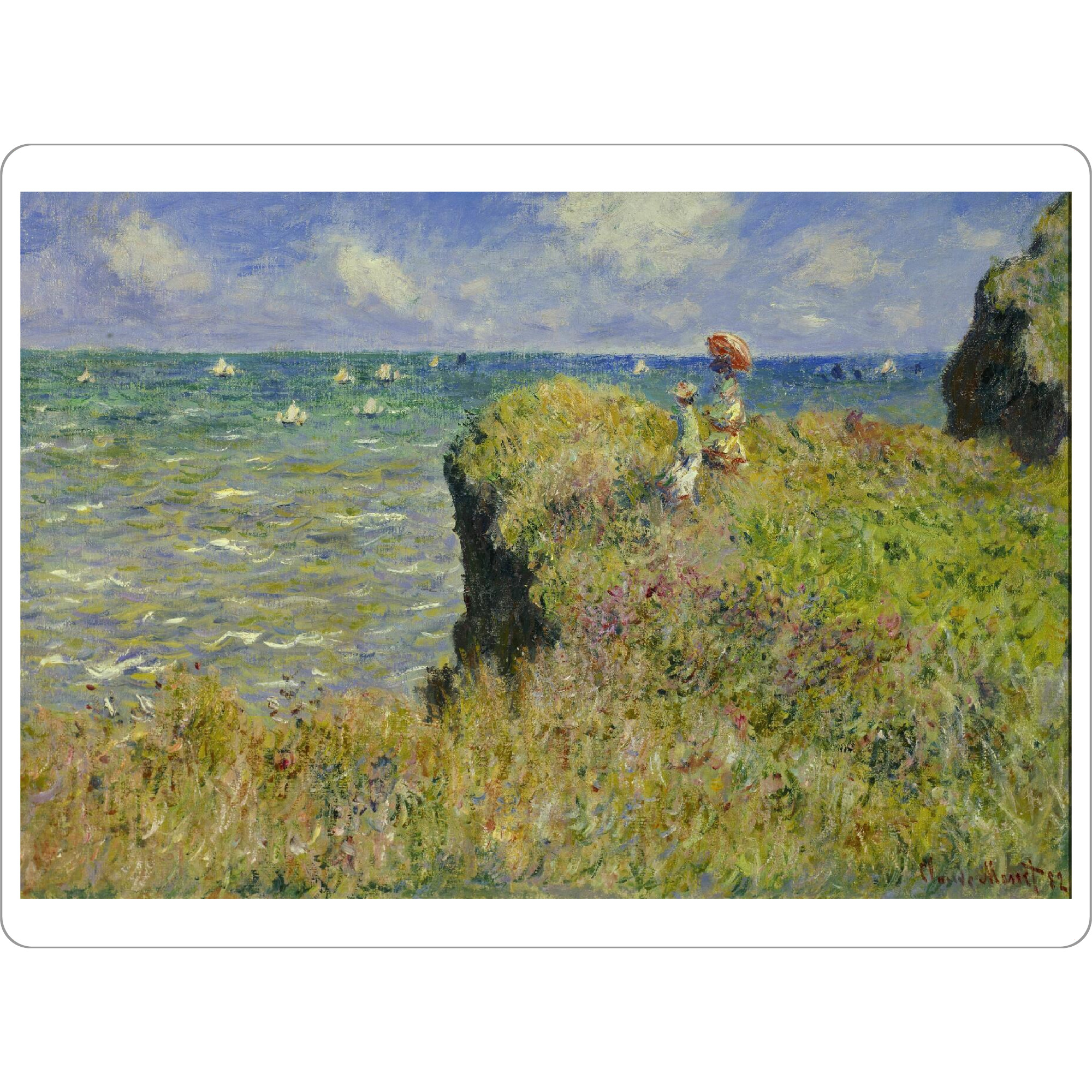 Tischset "Klippenwanderung in Pourville" artboxONE - Natur,Reise,Menschen