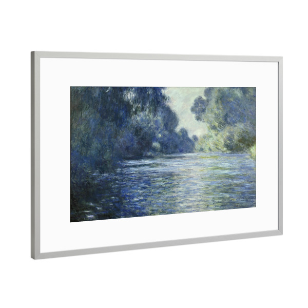 Poster mit Rahmen Silber "Arm der Seine nahe Giverny" artboxONE - Natur,Reise