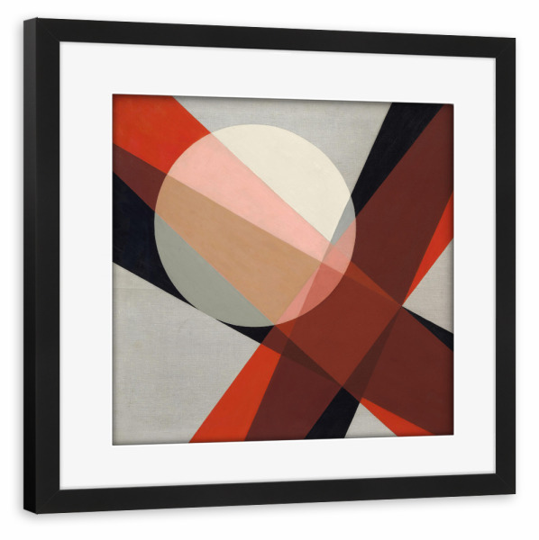 Poster mit Rahmen schwarz "A 19 von Moholy-Nagy, László" artboxONE - Abstrakt,Geometrie