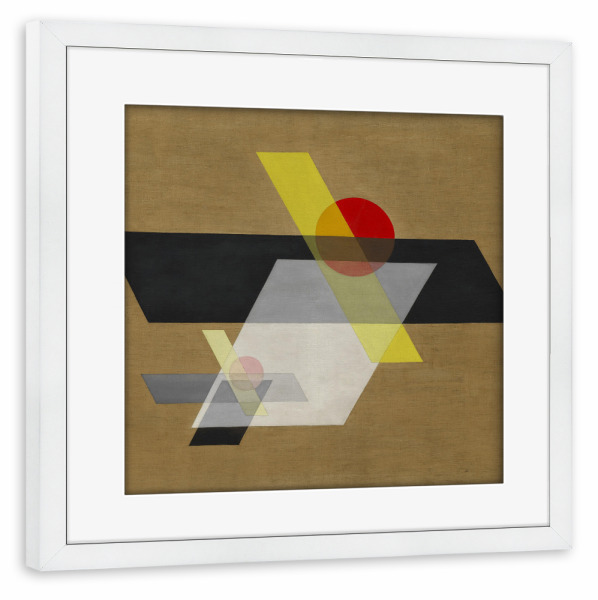 Poster mit Rahmen weiß "Konstruktion A II von Nagy" artboxONE - Abstrakt,Geometrie