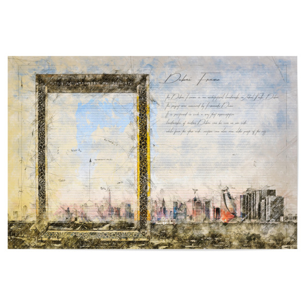 Poster 30x20 cm "Dubai Frame" artboxONE - Architektur,Städte / Dubai