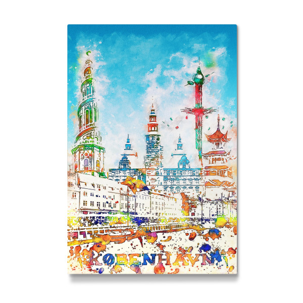 Galerie-Print "Kopenhagen Collage in bunt" 30x20 cm artboxONE