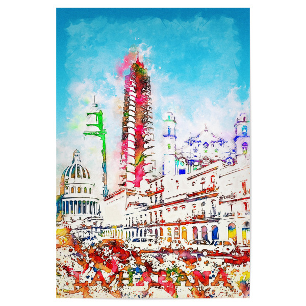 Poster "Havanna Collage in bunt" artboxONE - Städte,Architektur