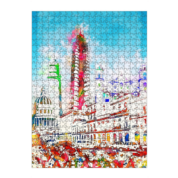 Puzzle Ravensburger "Havanna Collage in bunt" artboxONE - Städte,Architektur