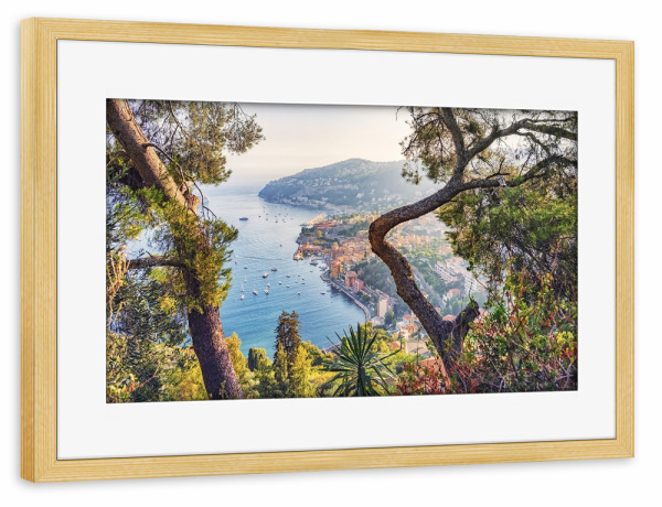 Poster mit Rahmen kiefer "Villefranche-Sur-Mer" artboxONE - Natur,Reise,Reise / Strand und Meer,Reise / Länder