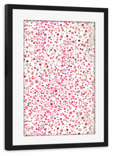 Poster mit Rahmen schwarz "Watercolor Fireflies Dots Red" artboxONE - Abstrakt,Für Mama,Galaxy
