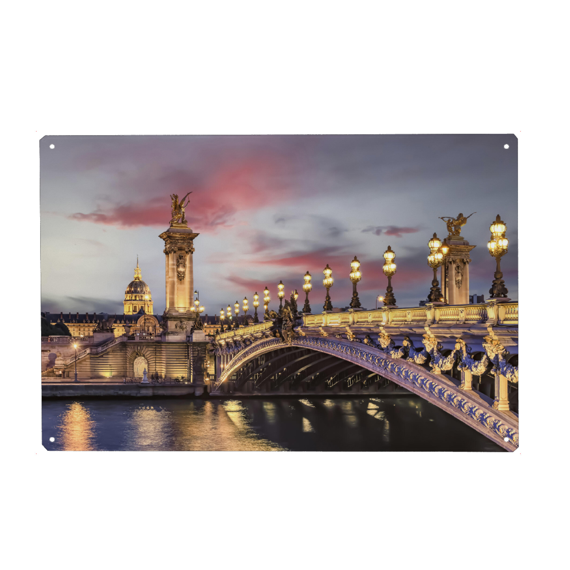 Metall Poster "Romantic Paris" artboxONE - Städte,Reise,Architektur,Städte / Paris,Reise / Länder