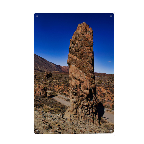 Holzbild "Long Anna from Teneriffa" artboxONE - Natur,Reise,Reise / Länder - Teneriffa,Felsen,Säule,Felssäule,Monolith,Fels,Natur,Nature,Stones,Steine