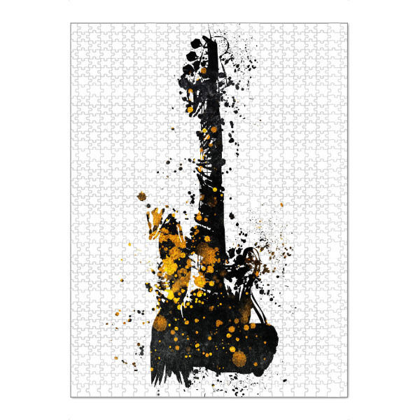 Puzzle Ravensburger "Guitar gold and black music art" artboxONE - Musik