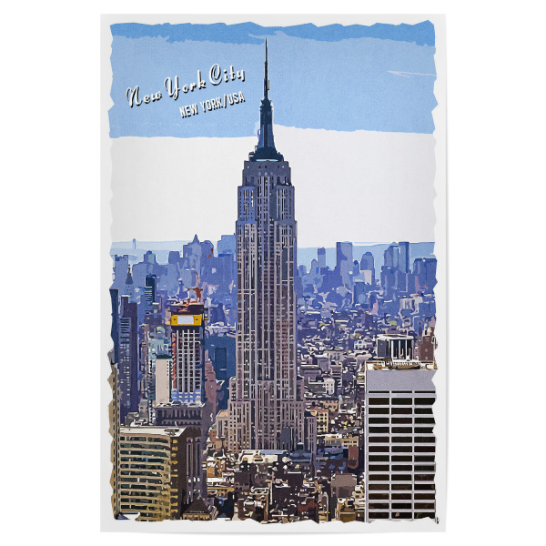 Poster "New York Vintage Skyline" artboxONE - Städte,Städte / New York,Architektur