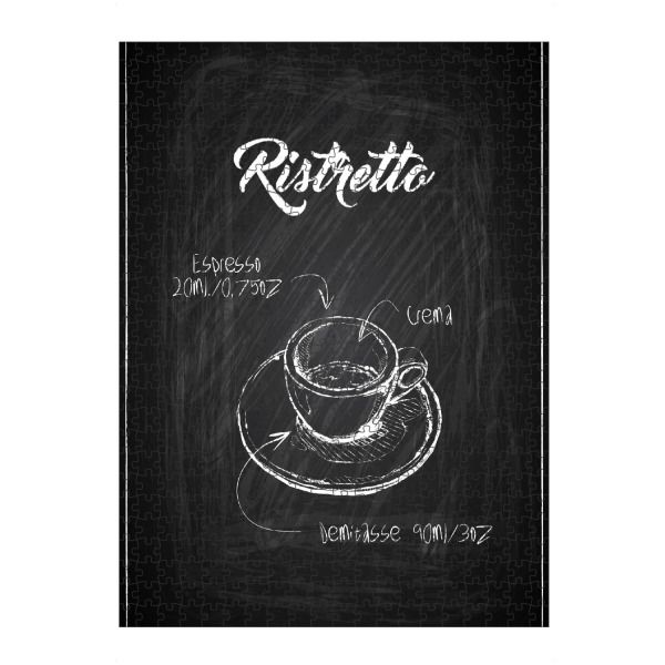Puzzle Ravensburger "Ristretto coffee Zeichnung" artboxONE - Essen & Trinken,Schwarzweiß