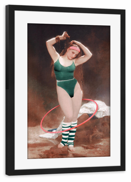 Poster mit Rahmen schwarz "Aerobic Girl" artboxONE - Menschen,Fashion,Sport