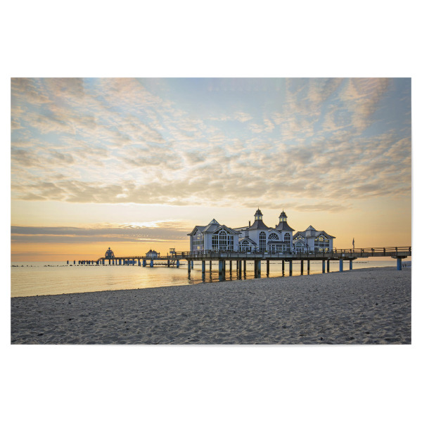 Poster 30x20 cm "Morgenidylle Seebrücke Sellin" artboxONE - Reise,Architektur,Reise / Strand und Meer