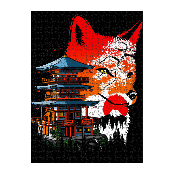 artboxONE Puzzle "Fox Temple" artboxONE - Tiere,Städte / Tokio