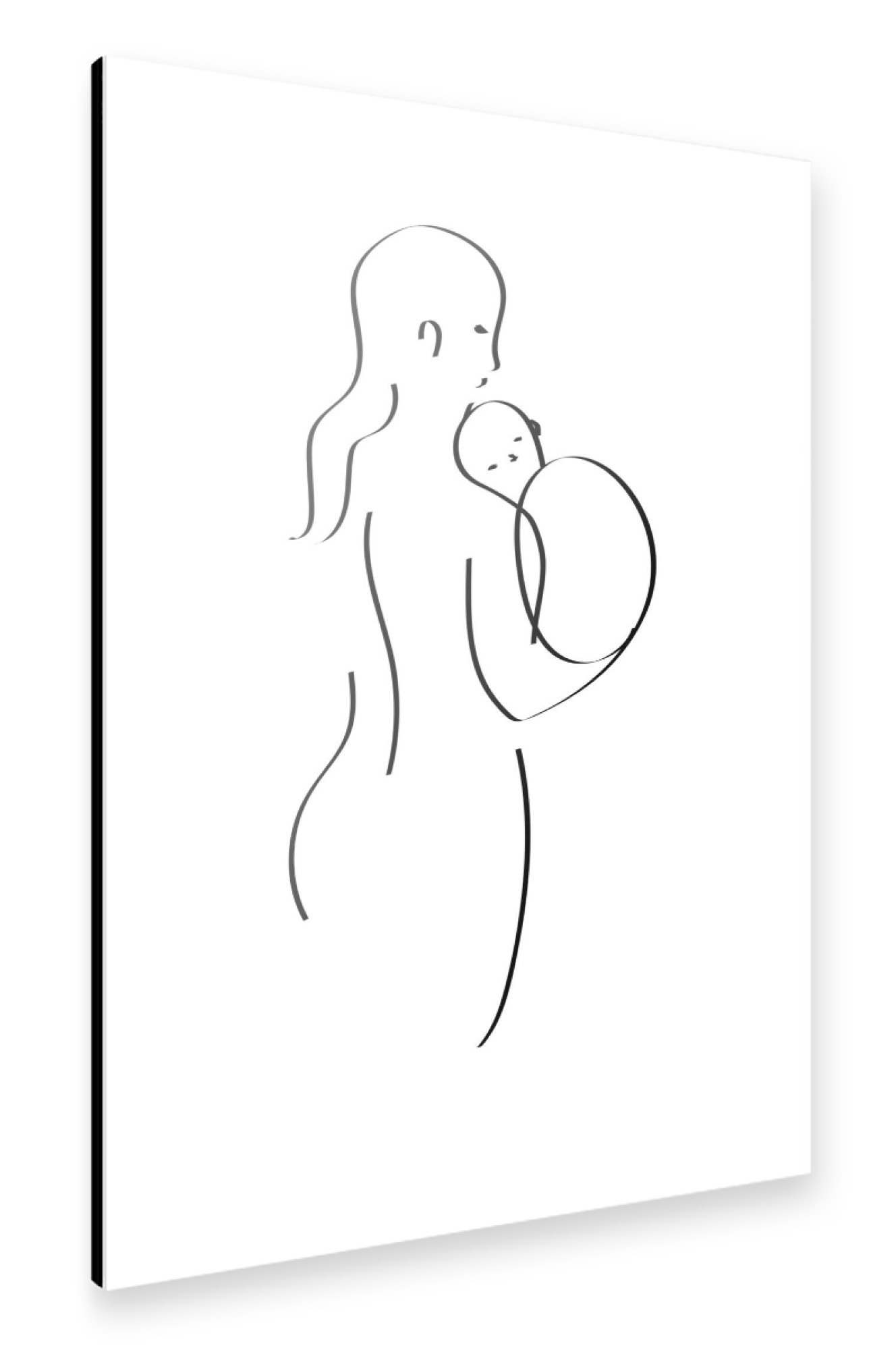 Alu-Dibond "Woman with child" 30x20 cm artboxONE