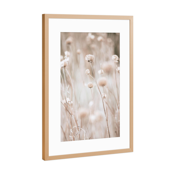 Poster mit Rahmen Kupfer "Modern Plant l" artboxONE - Natur,Floral - Minimalist plant,Botanical,Pflanzen,Boho,Plants,Minimal,Minimalistisch,Beige
