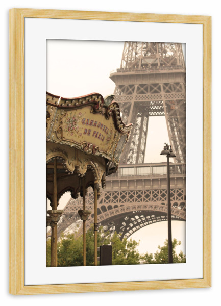 Poster mit Rahmen kiefer "Carousel de Paris" artboxONE - Städte,Reise,Architektur,Städte / Paris,Reise / Länder