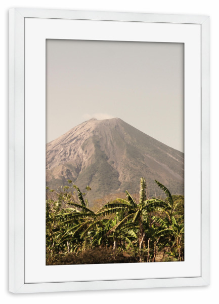Poster mit Rahmen weiß "Vulkan in Nicaragua" artboxONE - Natur,Reise,Reise / Länder