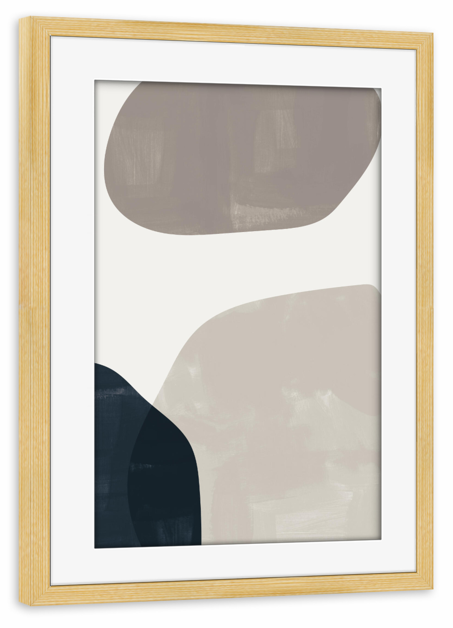 Poster mit Rahmen kiefer "Modern Minimalist Abstract Art" artboxONE - Abstrakt - Modern,Minimalist,Abstract,Abstrakt,Minimal