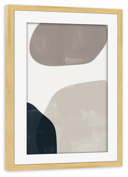 Poster mit Rahmen kiefer "Modern Minimalist Abstract Art" artboxONE - Abstrakt - Modern,Minimalist,Abstract,Abstrakt,Minimal