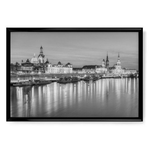 Dresden Skyline schwarz-weiß