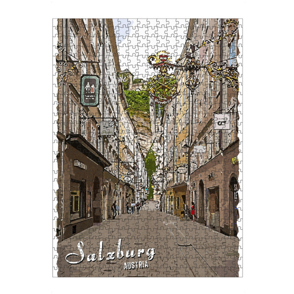 Puzzle Ravensburger "Salzburg Vintage" artboxONE - Städte,Architektur
