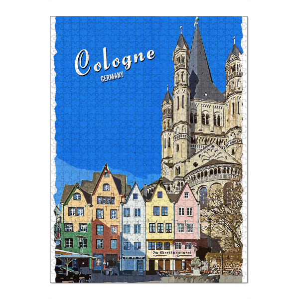 Puzzle Ravensburger "Köln Vintage Fischmarkt" artboxONE - Städte,Städte / Köln,Reise,Architektur
