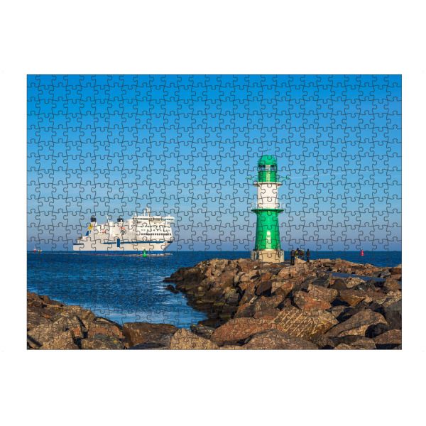Puzzle Ravensburger "Mole und Fähre" artboxONE - Natur,Reise,Architektur,Reise / Strand und Meer