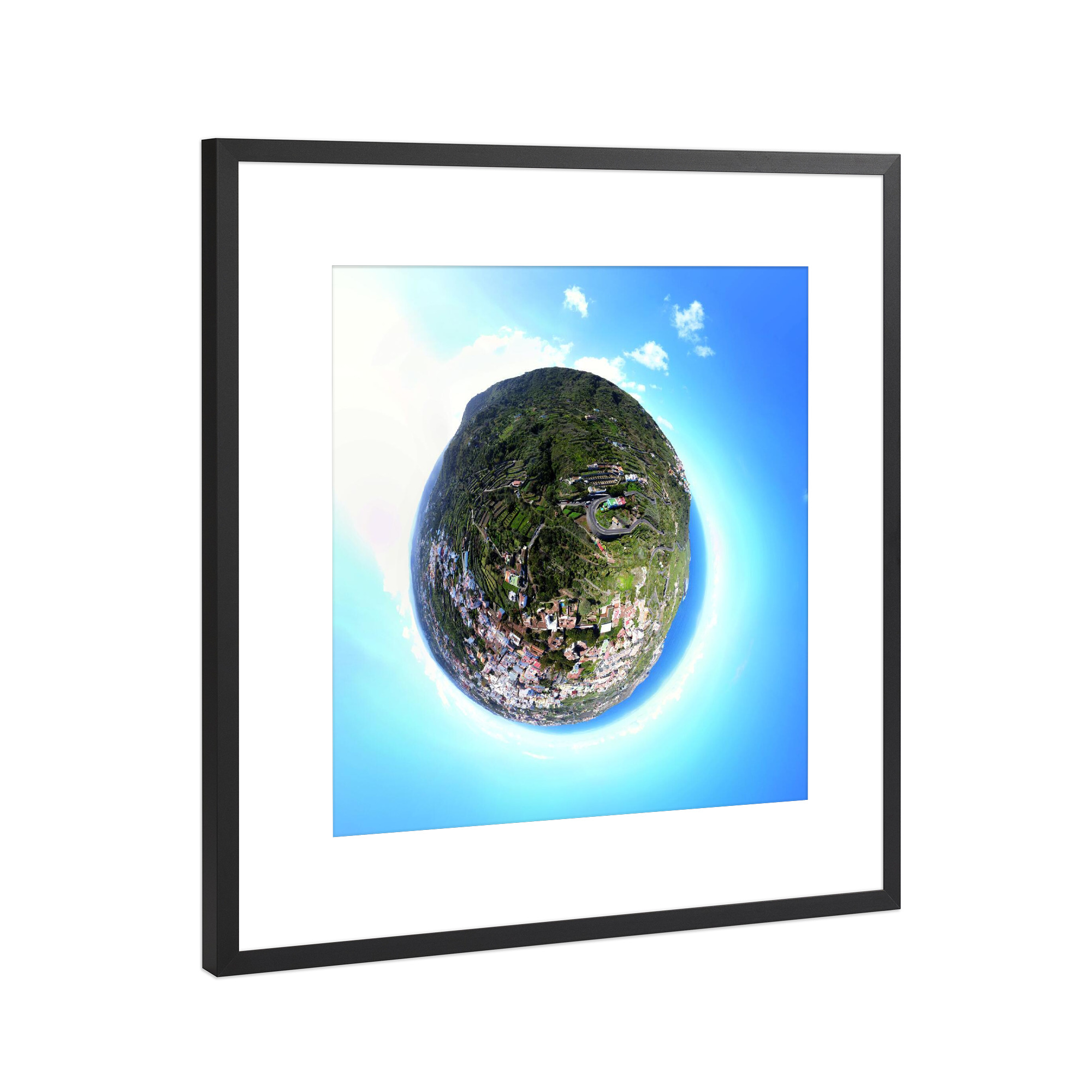 Poster mit Rahmen Schwarz (Metallic) "Teneriffa - Icod de los Vinos" artboxONE - Städte,Reise,Architektur,Reise / Strand und Meer,Reise / Länder