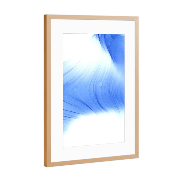 Poster mit Rahmen Kupfer "Abstract light blue" artboxONE - Abstrakt