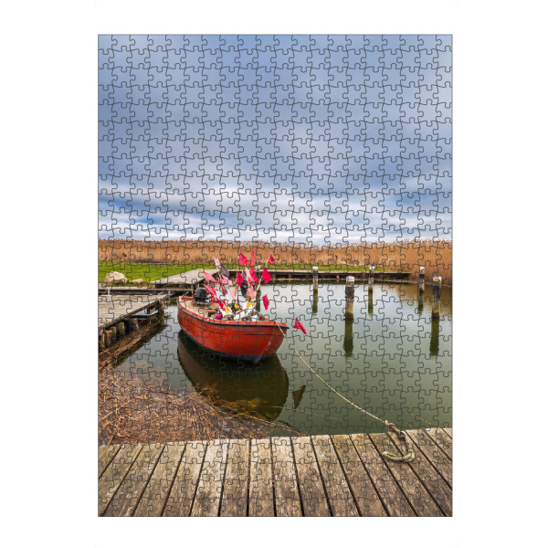 artboxONE Puzzle "Fischerboot am Bodden" artboxONE - Natur,Reise,Reise / Strand und Meer