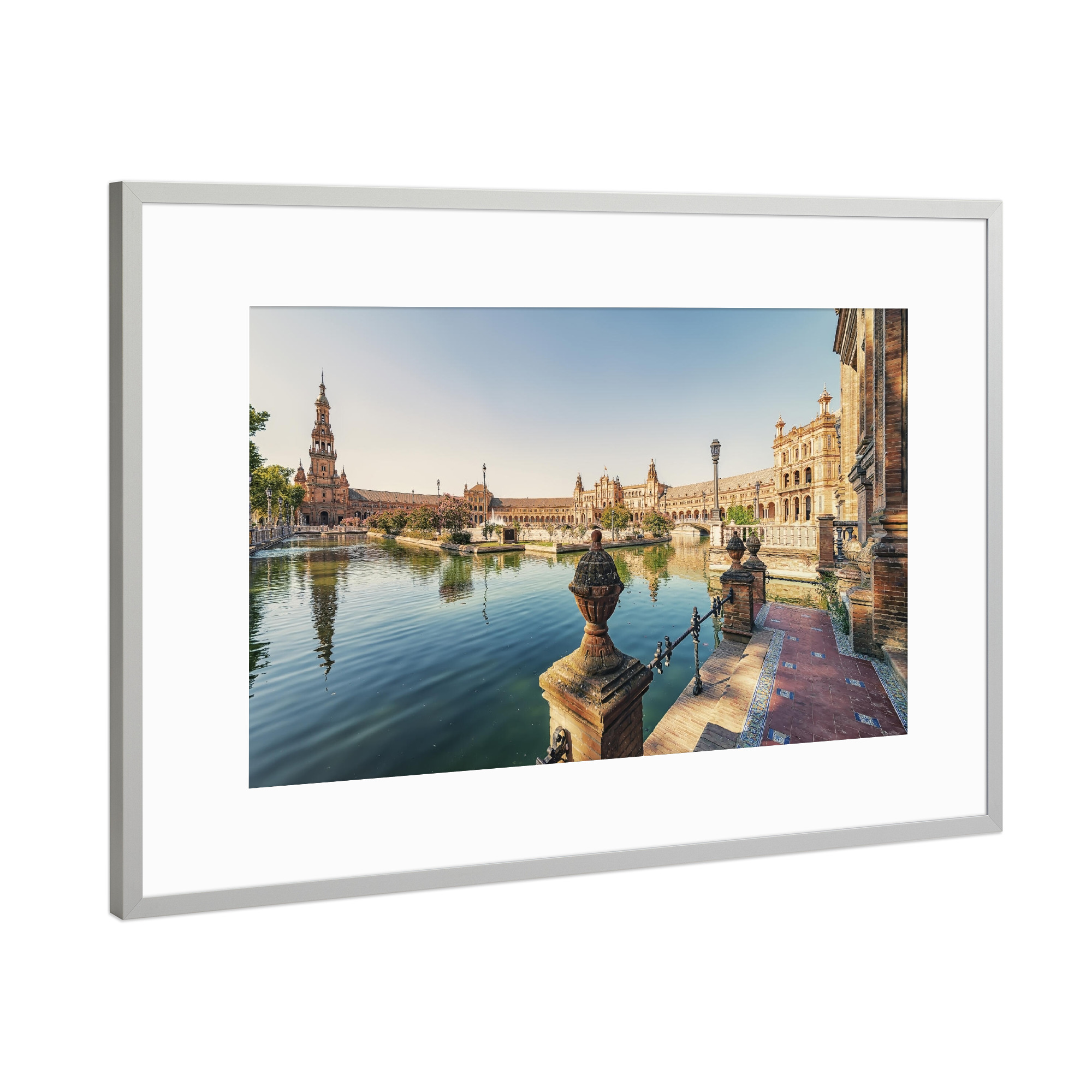 Poster mit Rahmen Silber "Parque de Maria Luisa" artboxONE - Städte,Reise,Architektur,Reise / Länder,Städte / Weitere