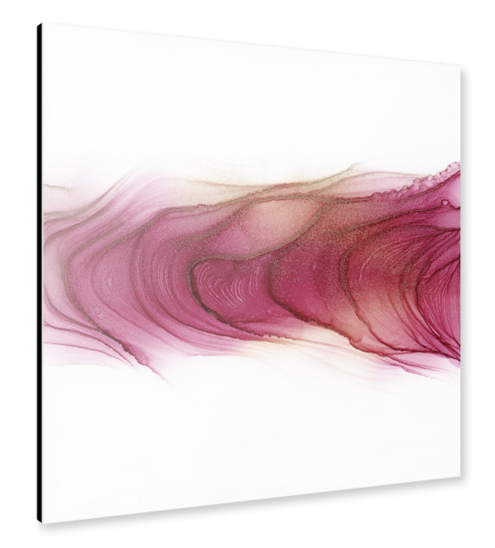 Alu-Dibond "Rosa C waves" 30x30 cm artboxONE
