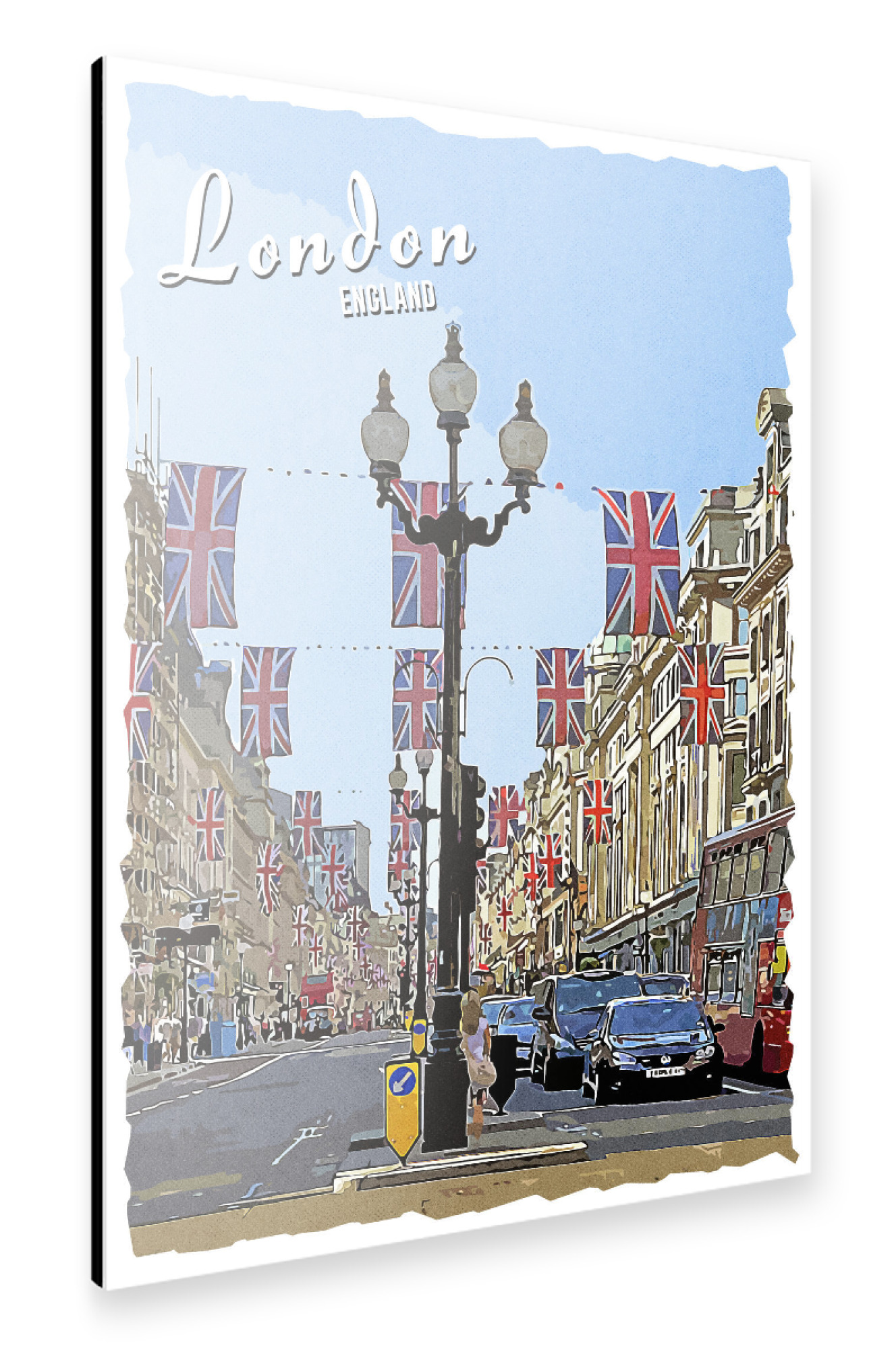 Alu-Dibond "London Vintage" 30x20 cm artboxONE