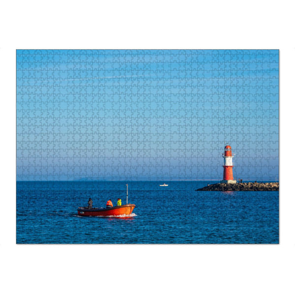 Puzzle Ravensburger "Fischerboot und Mole" artboxONE - Natur,Reise,Architektur,Reise / Strand und Meer