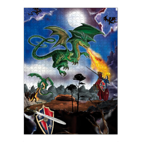 Puzzle Ravensburger "Drachenkampf" artboxONE - Tiere,Fiktion